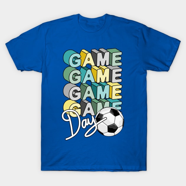 Soccer Game Day Art T-Shirt by Designoholic